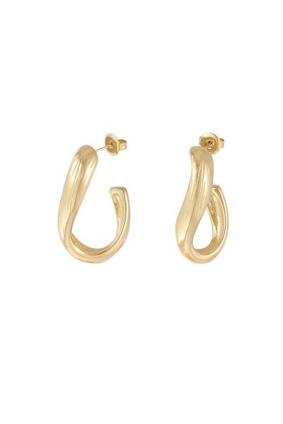 Pendientes twisted elegance - oro