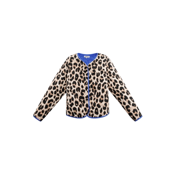 Jacket with leopard print