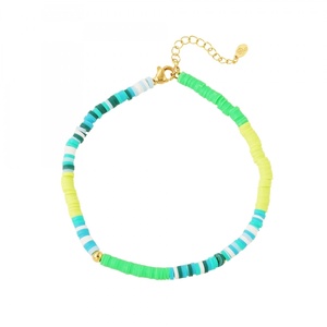 Bracelet de cheville néon vert et jaune collection Mère-Fille - Adulte