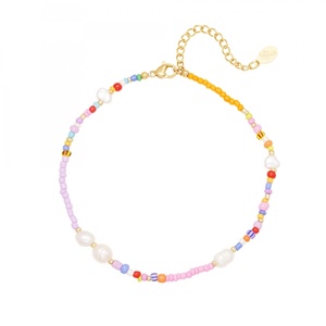 Colourful beads anklet