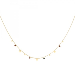 Necklace simple with rhinestone details