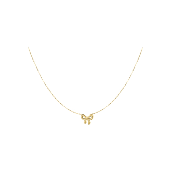 Simple bow necklace - gold