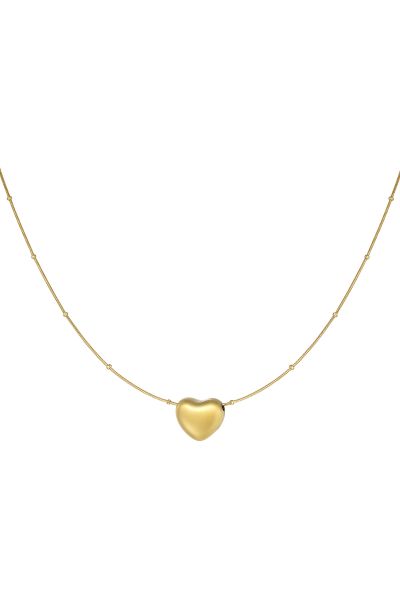 Soft heart necklace - gold