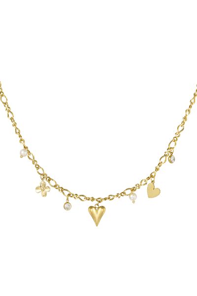 Sparkling love necklace - gold color