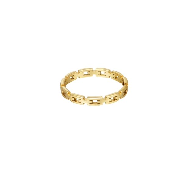 Ring with links - gold