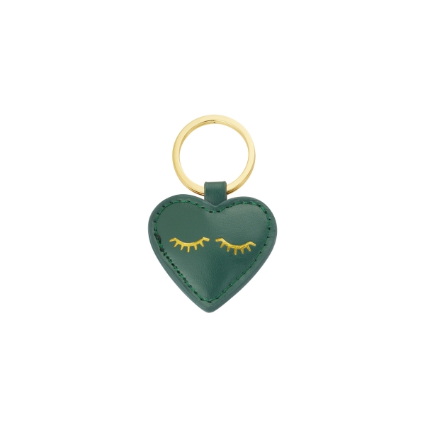 Keychain heartful smile - green