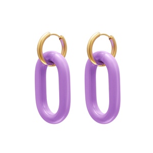 Boucles d'oreilles maillons ancre colorés - collection #summergirls