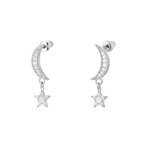 Earrings moon and star - Sparkle collection