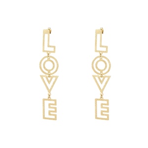 LOVE earrings with pattern