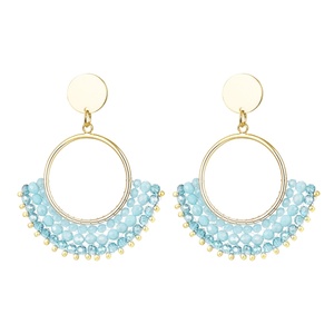 Earrings with crystal beads