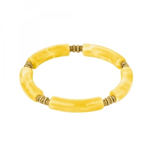 Tube bracelet with narrow beads