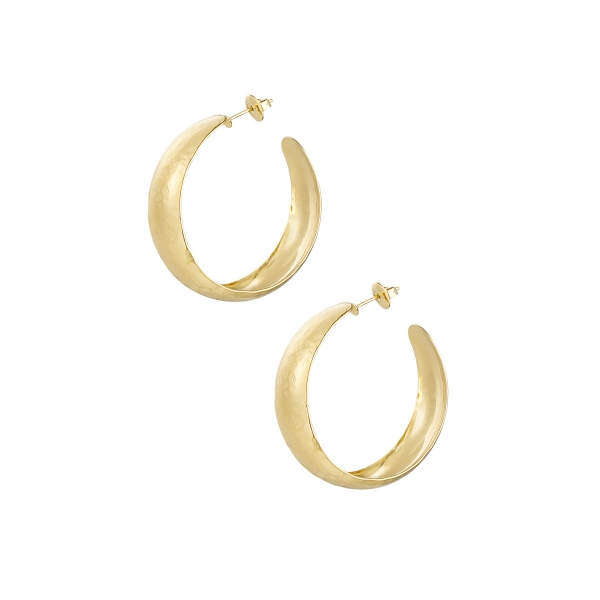 Earrings subtle structure - gold