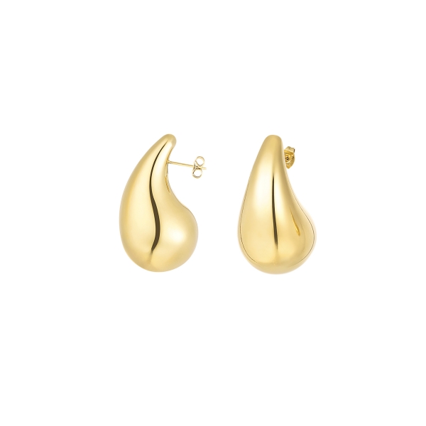 Drop earrings large - gold