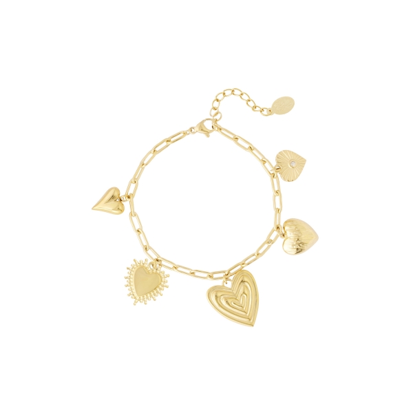 Charm-Armband Blumenliebe - Gold