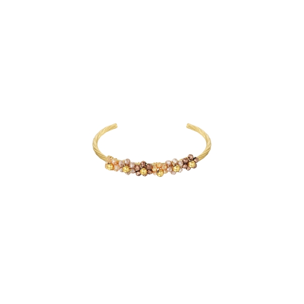 Bloom bangle bracelet - brown