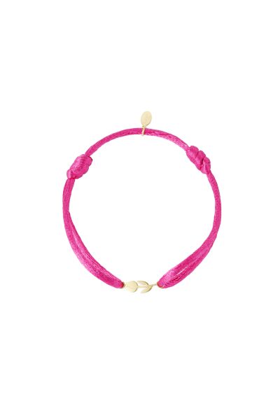 Satin bracelet tulip - fuchsia