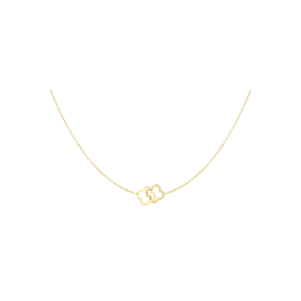 Linked luck necklace - gold color