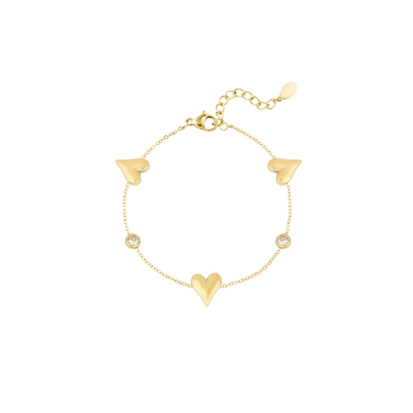 Gleaming love bracelet - gold color