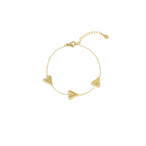 Bracelet hearts day - gold color