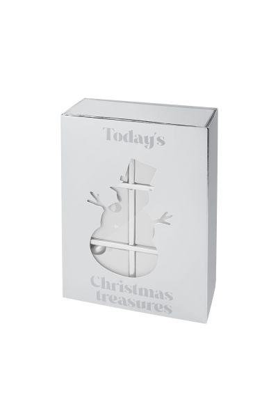 Advent calendar snowman - silver color