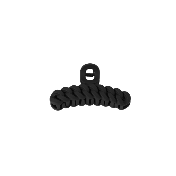 Hair clip braided - black plastic