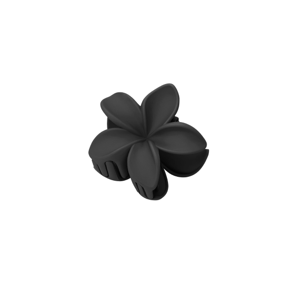 Barrette à cheveux fleur - plastique noir