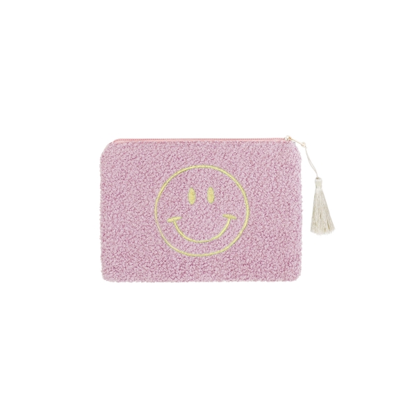 Trousse de maquillage teddy smiley - lilas