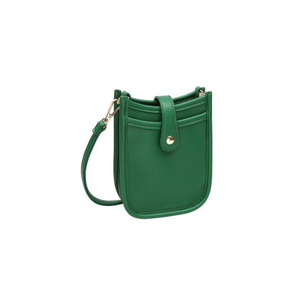 City bag with button green