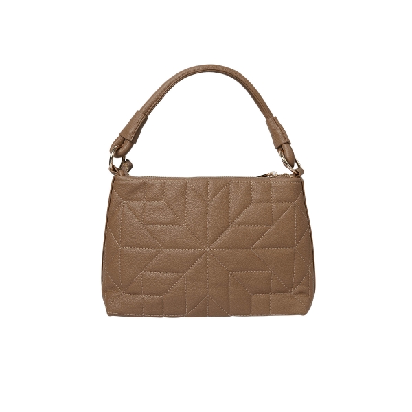 Stitched handbag brown