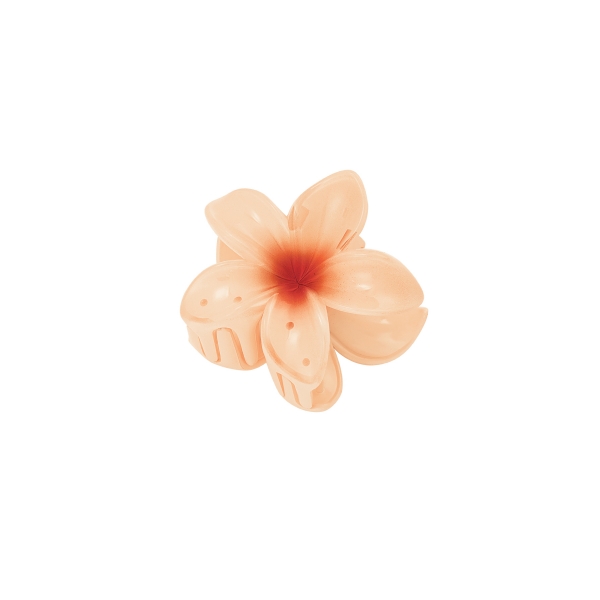 Barrette à cheveux fleur dégradé hawaii love - orange clair