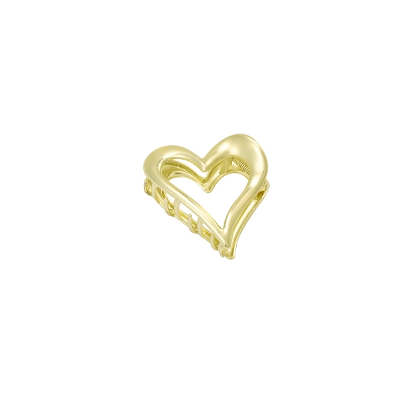 Gold heart hair clip