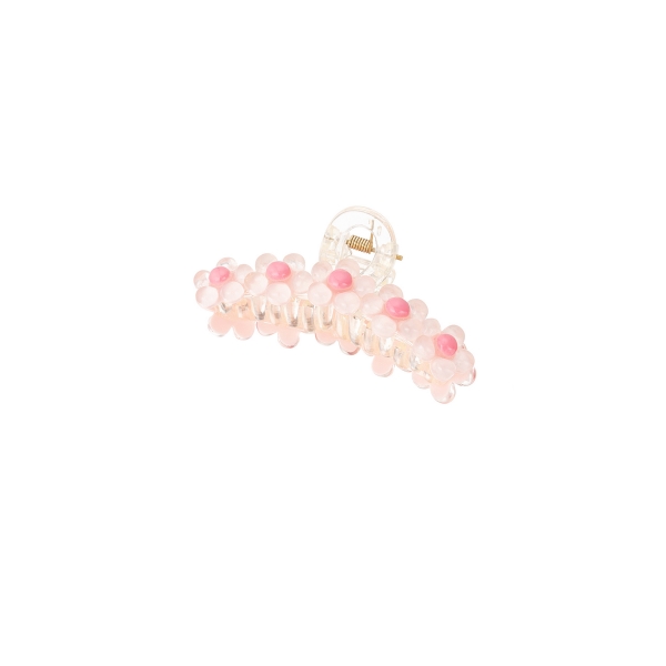 Hair clip pink flowers