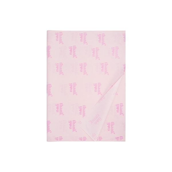 Thank you large tissue paper (100pcs) - pink