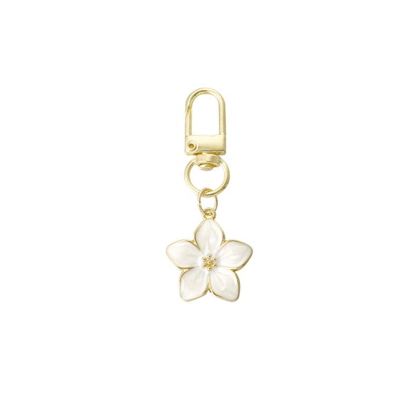 Blossom keyring - white gold