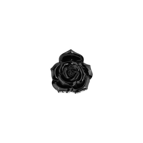 Rose hair clip - black