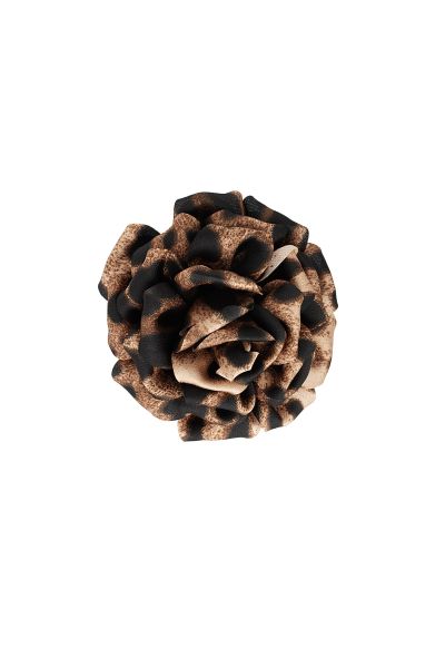 Wild elegance brooch/ hair clip - brown