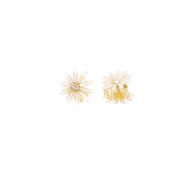 Hairclips shiny flower - gold