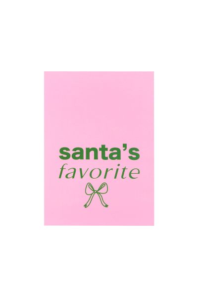 Christmas card santa's favorite - pink