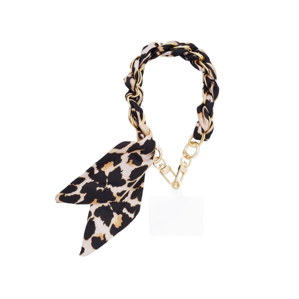 Phone cord wild heart-beige gold color