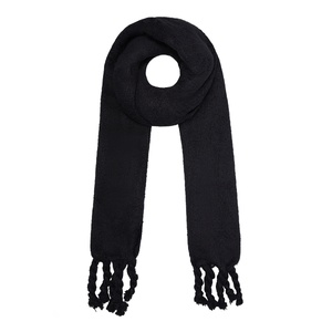 Winter scarf solid color black