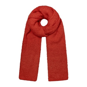 Winter scarf with relief pattern red