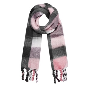 Colorful winter scarf checked