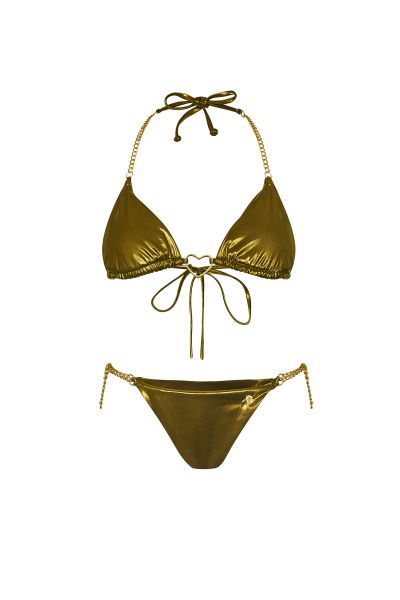 Bikini metalizado - vintage dorado l
