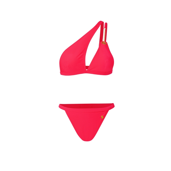 Bikini one shoulder - red m