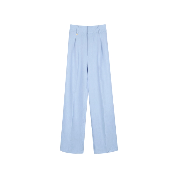 Trousers with pleats - blue
