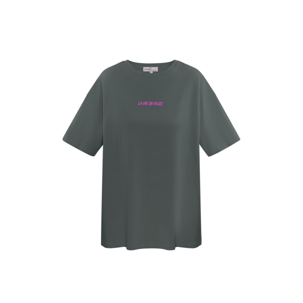 T-shirt la vie en rose - gris foncé