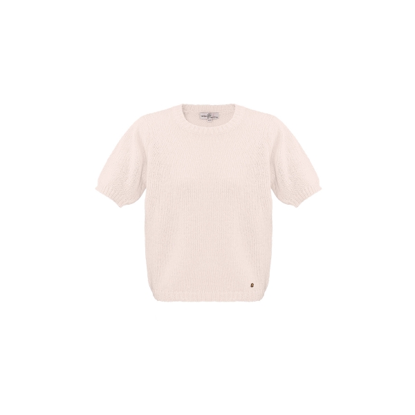Basic shirt with puffed sleeves - off-white