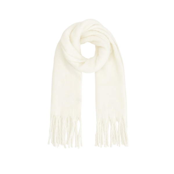 Colorful winter scarf - white