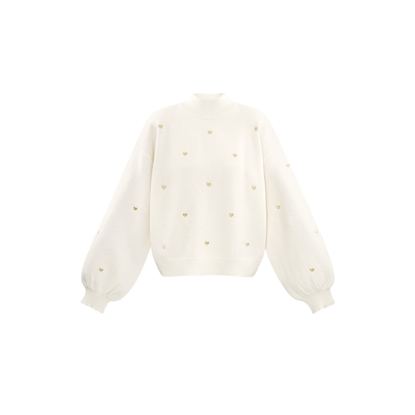 Sweetheart charm sweater - off-white