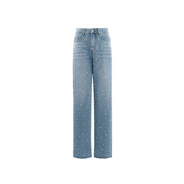 Denim jeans pearl adoration - blue